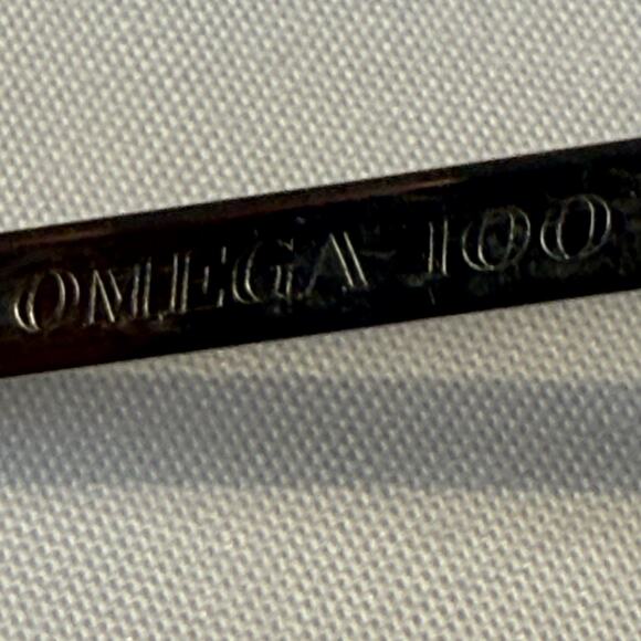 Omega Vintage Men's Designer Eyeglasses FRAMES only Aviator Silver 58/16 145 - Picture 3 of 7